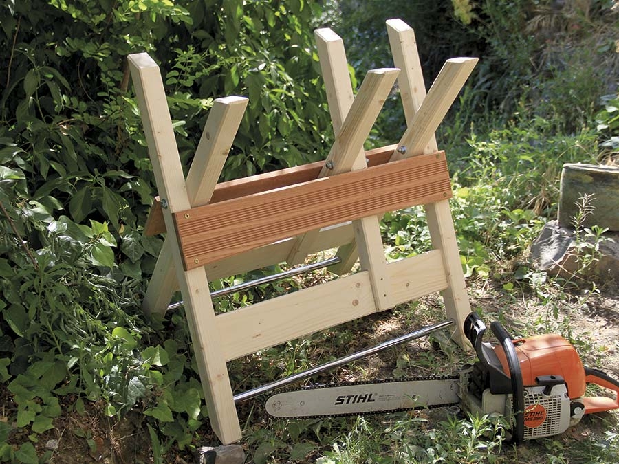 Chevalet de sciage pliable à griffes – chevalet pour couper du bois -  porte-bûches pour coupe – charge max 150kg